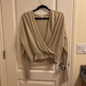 tan sweater, size small, worn once!